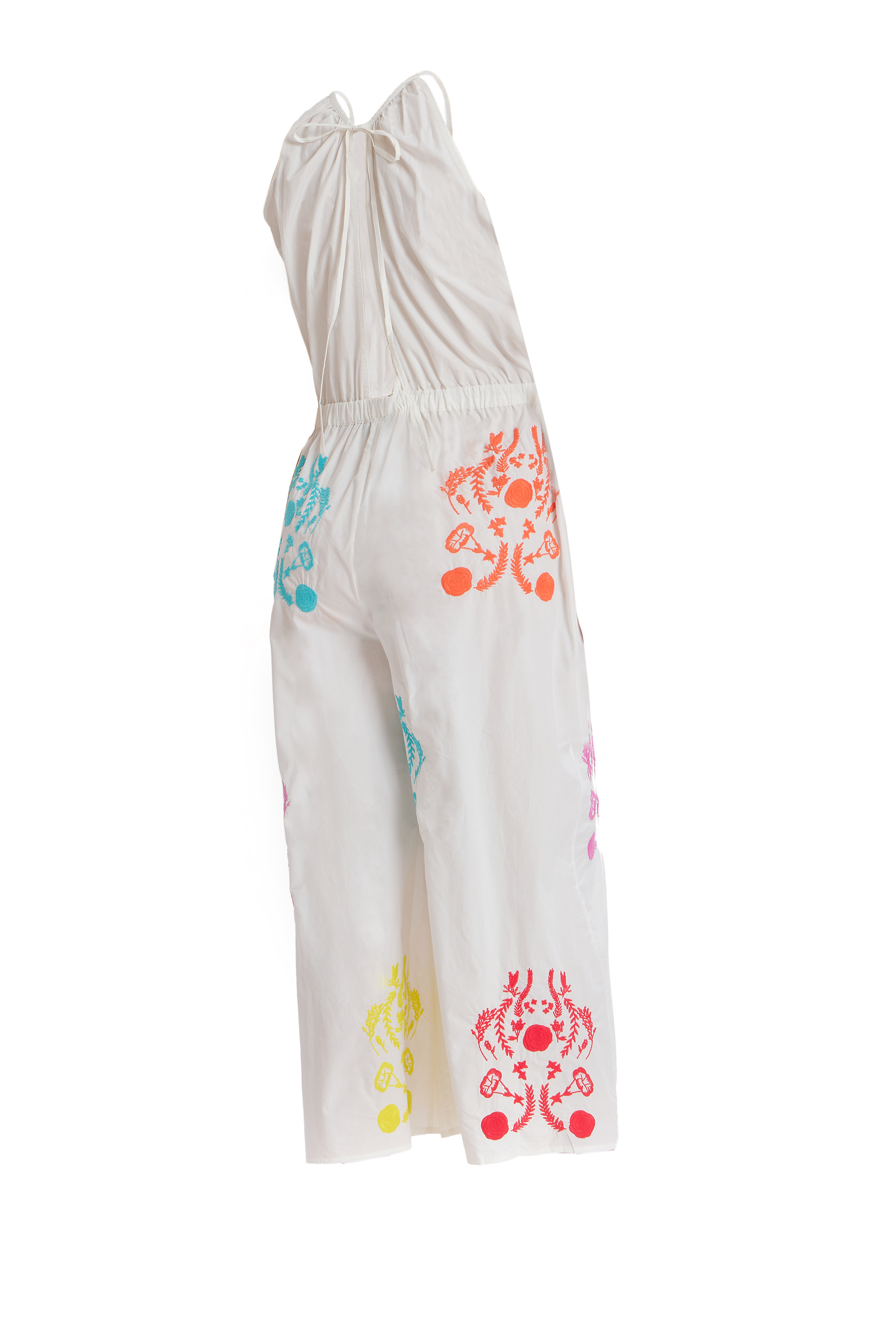 Rainbow Embroidered High Neck Jumpsuit in Rainbow/Multi from The Loom House.
