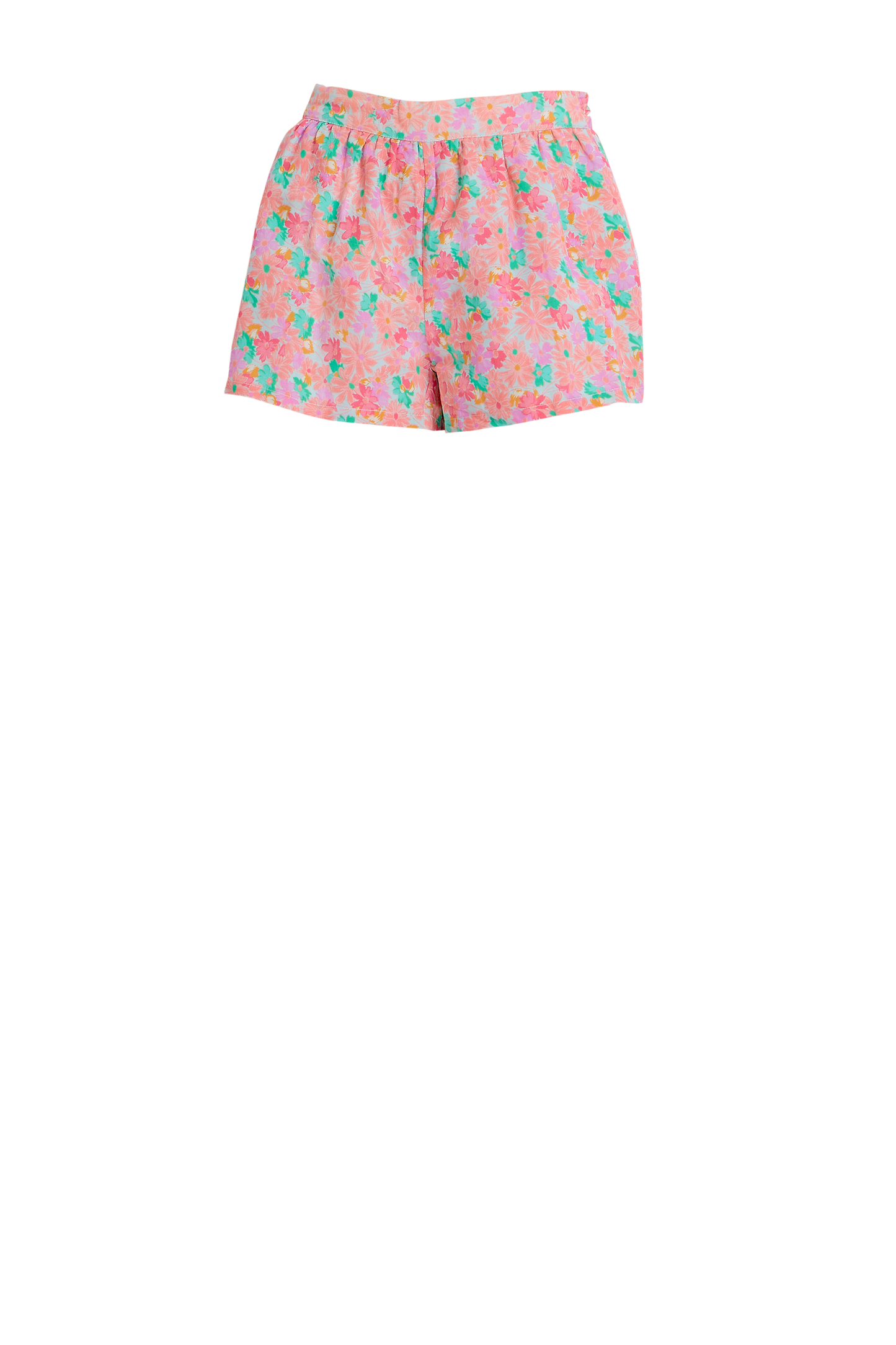 Floral Tie Waist Shorts in Pink/Floral from The Loom House.