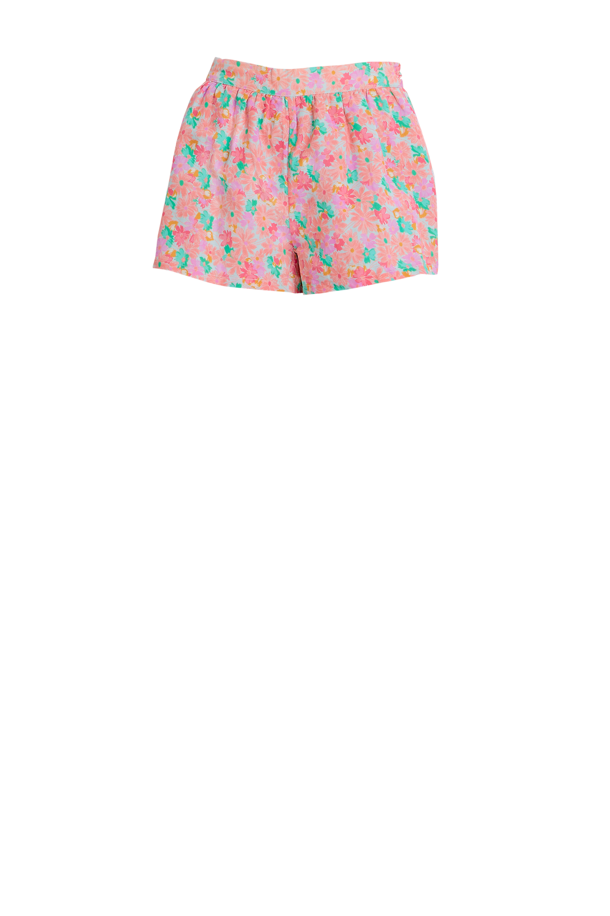 Floral Tie Waist Shorts in Pink/Floral from The Loom House.